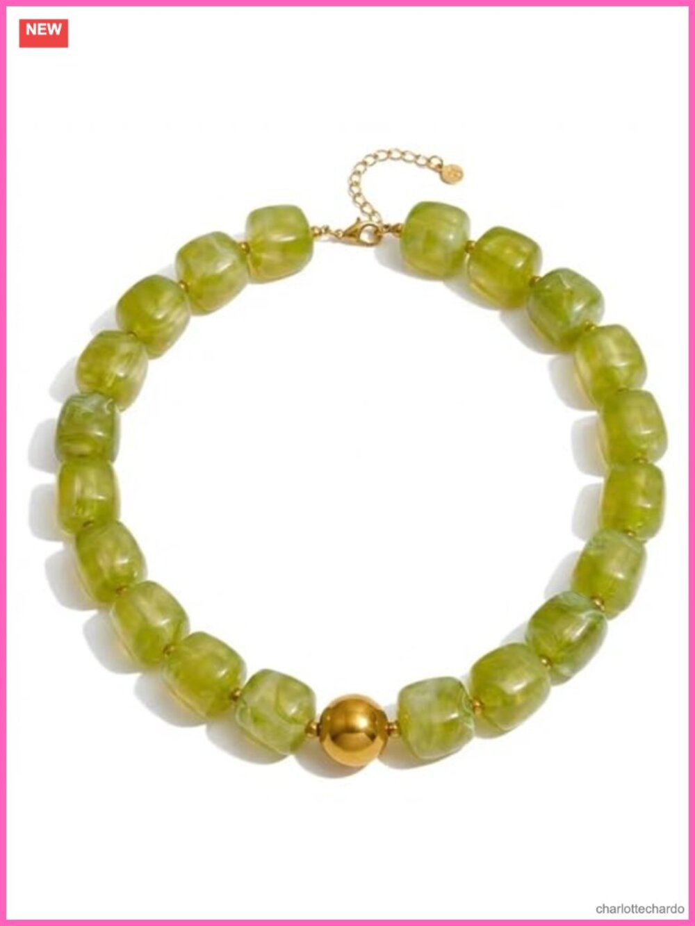 Chunky Acrylic Statement Choker Necklace for Women Adjustable Lobster Clasp